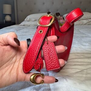 Coach Red Leather Handbag – Excellent Condition